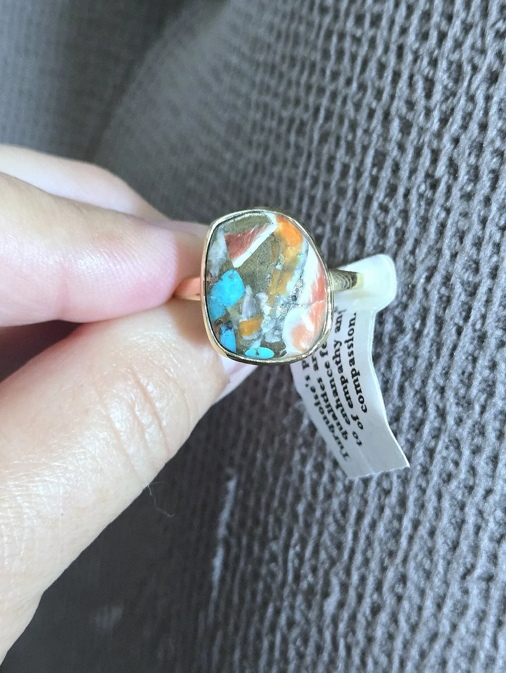 Shivam Misshapened Copper Turquoise Ring💍 - NWT